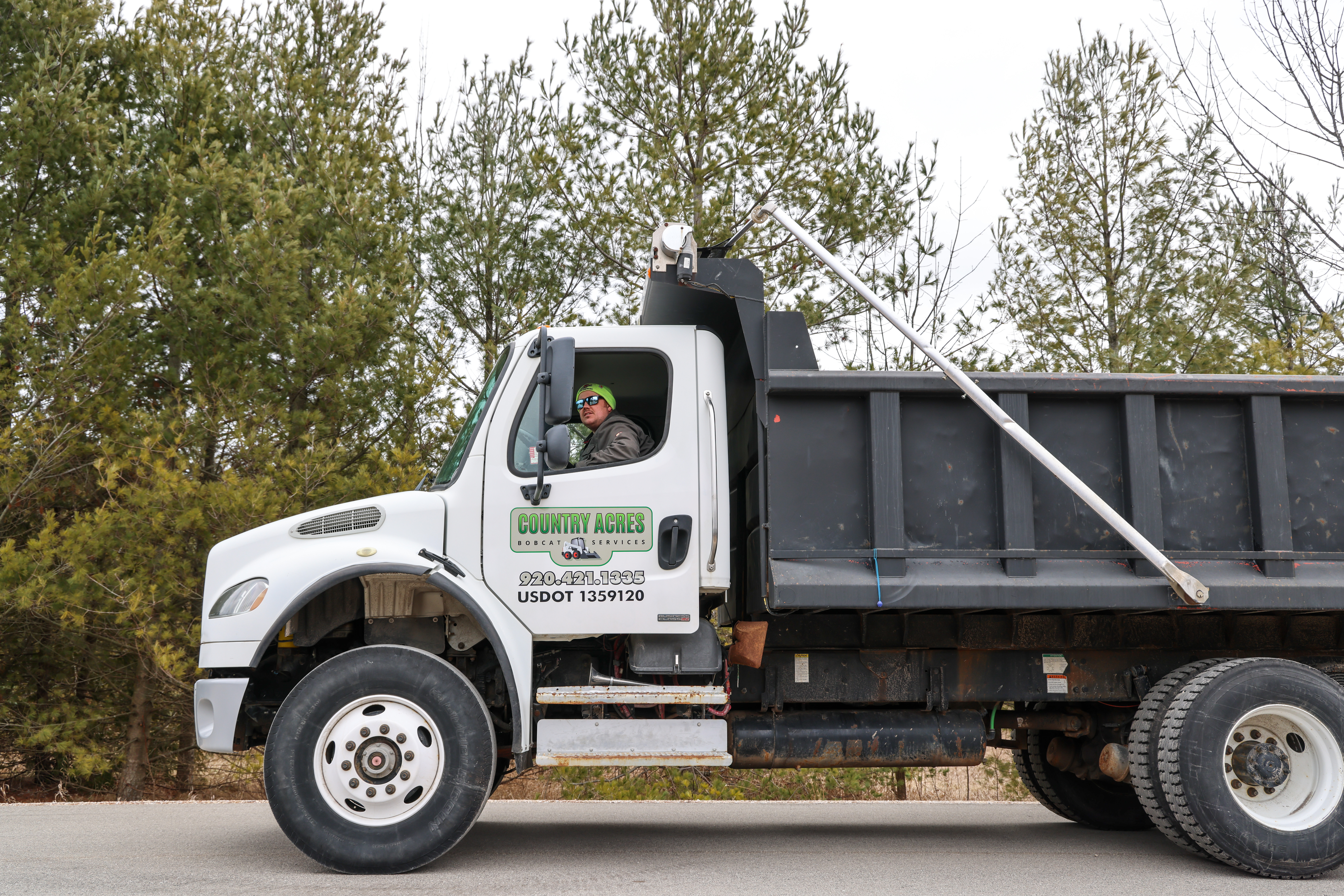 Truck removing debris in Door County, WI