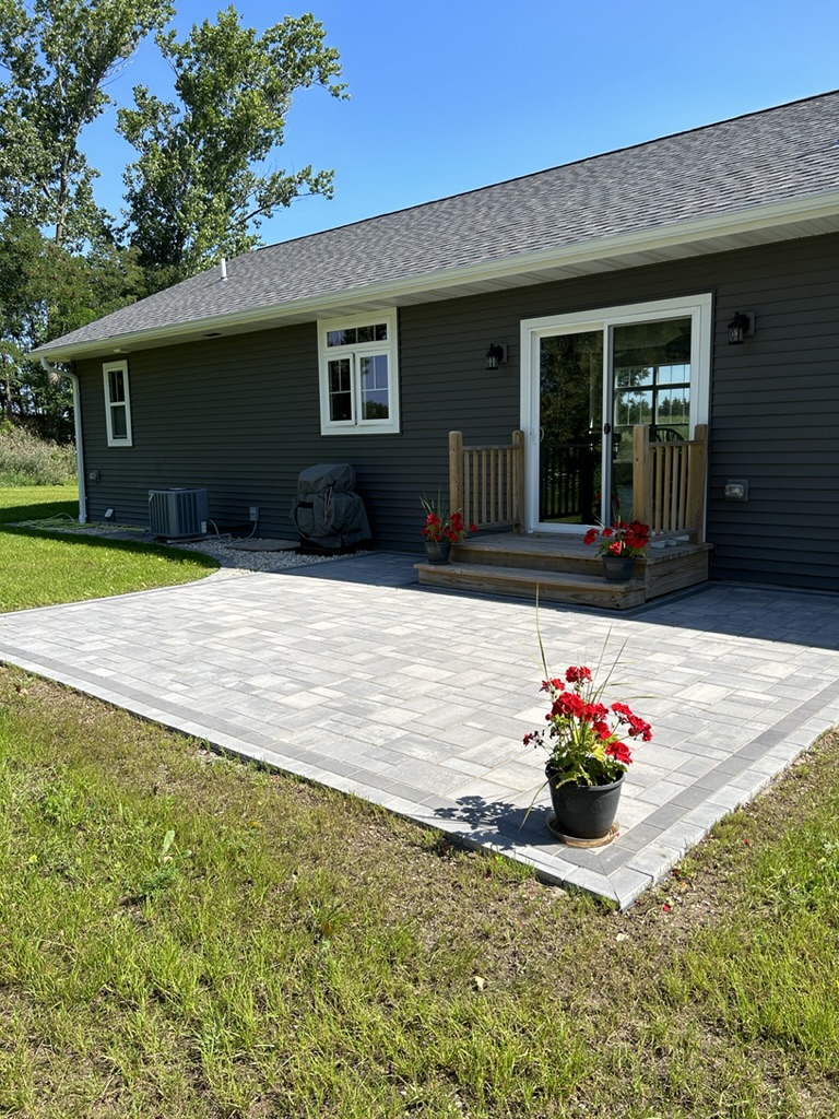 Door County gray paver patio